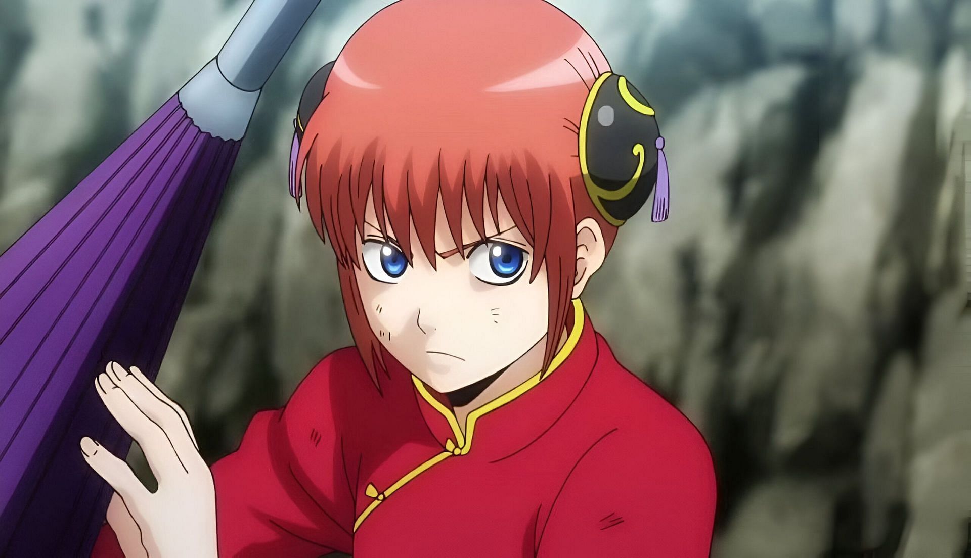 One of the anime characters obsessed with food, Kagura (Image via Sunrise)